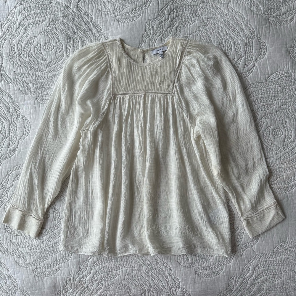 Reiss - Marcia Ladder Interest Blouse - White View 3
